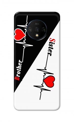 For OnePlus 7t Printed Mobile Case Back Cover Pouch (Brother Sister)