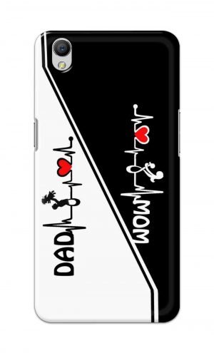 For OppoA37 Printed Mobile Case Back Cover Pouch (Mom Dad)