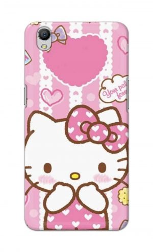 For OppoA37 Printed Mobile Case Back Cover Pouch (Hello Kitty Pink)