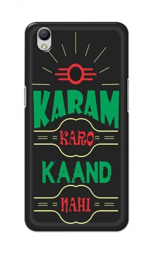 For OppoA37 Printed Mobile Case Back Cover Pouch (Karam Karo Kaand Nahi)