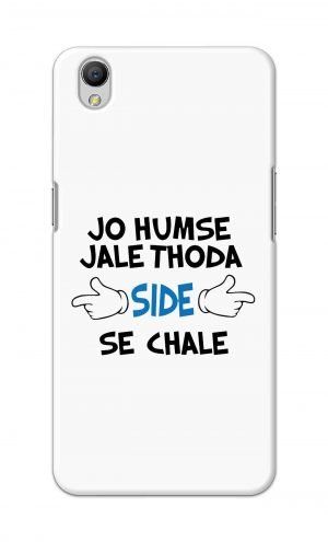 For OppoA37 Printed Mobile Case Back Cover Pouch (Jo Humse Jale Thoda Side Se Chale)