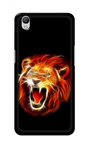 For OppoA37 Printed Mobile Case Back Cover Pouch (Lion Fire)