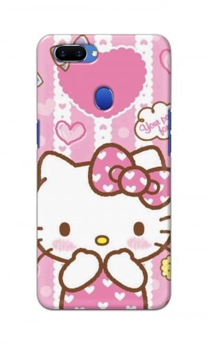 For Oppo A5 Printed Mobile Case Back Cover Pouch (Hello Kitty Pink)