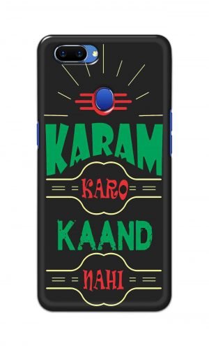 For Oppo A5 Printed Mobile Case Back Cover Pouch (Karam Karo Kaand Nahi)