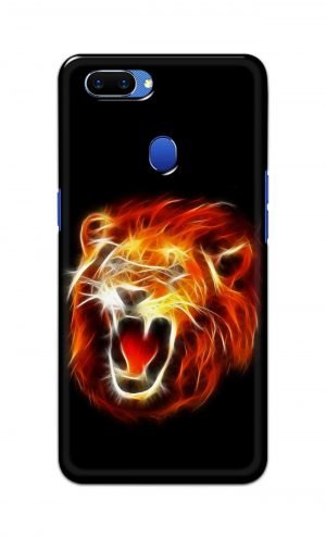 For Oppo A5 Printed Mobile Case Back Cover Pouch (Lion Fire)