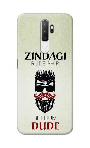 For Oppo A5 2020 / A9 2020 Printed Mobile Case Back Cover Pouch (Jindagi Rude Fir Bhi Hum Dude)