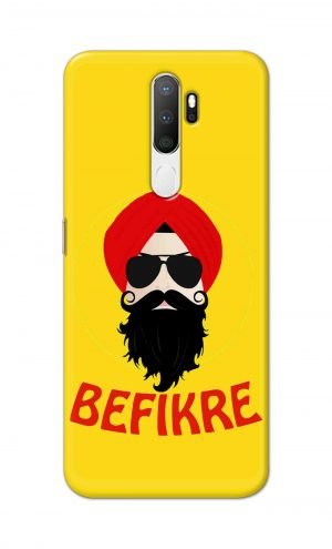 For Oppo A5 2020 / A9 2020 Printed Mobile Case Back Cover Pouch (Sardar Ji Befikre)