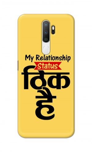 For Oppo A5 2020 / A9 2020 Printed Mobile Case Back Cover Pouch (My Relationship Status)