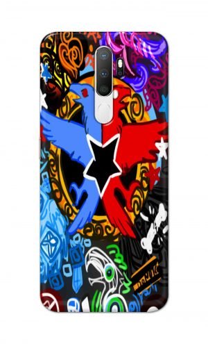 For Oppo A5 2020 / A9 2020 Printed Mobile Case Back Cover Pouch (Colorful Eagle)