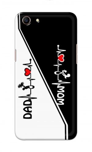 For Oppo A83 Printed Mobile Case Back Cover Pouch (Mom Dad)