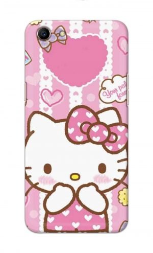 For Oppo A83 Printed Mobile Case Back Cover Pouch (Hello Kitty Pink)