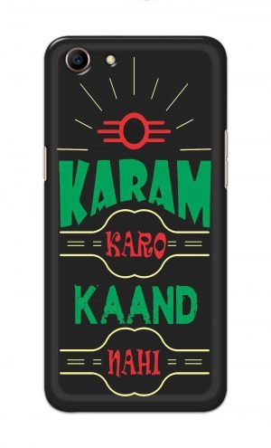 For Oppo A83 Printed Mobile Case Back Cover Pouch (Karam Karo Kaand Nahi)