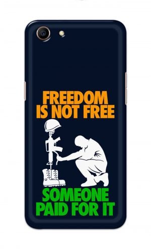 For Oppo A83 Printed Mobile Case Back Cover Pouch (Freedom Is Not Free)