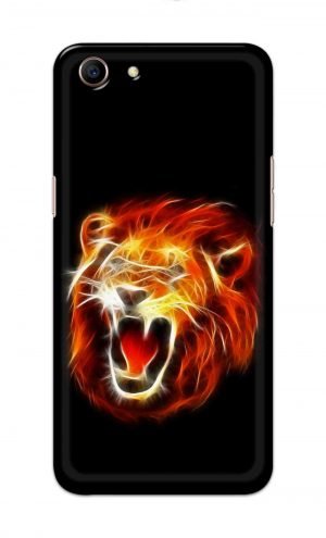 For Oppo A83 Printed Mobile Case Back Cover Pouch (Lion Fire)