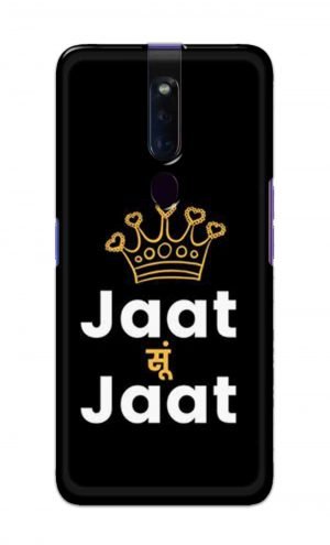 For Oppo F11 Pro Printed Mobile Case Back Cover Pouch (Jaat Su Jaat)