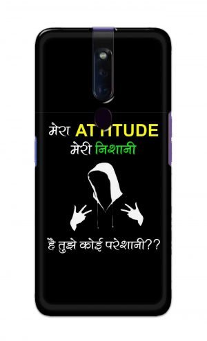 For Oppo F11 Pro Printed Mobile Case Back Cover Pouch (Mera Attitude Meri Nishani)