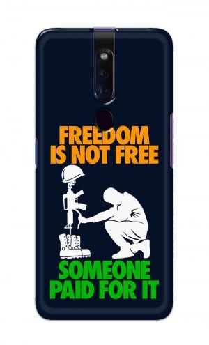 For Oppo F11 Pro Printed Mobile Case Back Cover Pouch (Freedom Is Not Free)