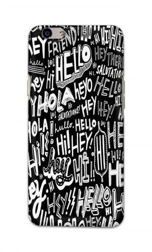 For Oppo F1s Printed Mobile Case Back Cover Pouch (Black And White Graffiti)