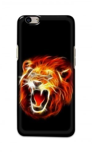 For Oppo F1s Printed Mobile Case Back Cover Pouch (Lion Fire)