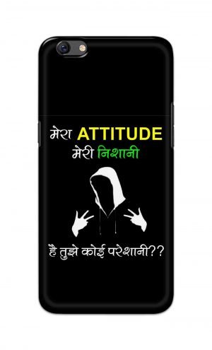 For Oppo F3 Printed Mobile Case Back Cover Pouch (Mera Attitude Meri Nishani)