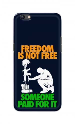 For Oppo F3 Printed Mobile Case Back Cover Pouch (Freedom Is Not Free)