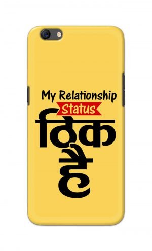 For Oppo F3 Printed Mobile Case Back Cover Pouch (My Relationship Status)