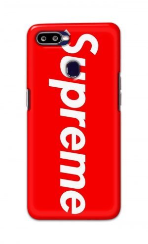 For Oppo F9 F9 Pro Printed Mobile Case Back Cover Pouch (Supreme Red)