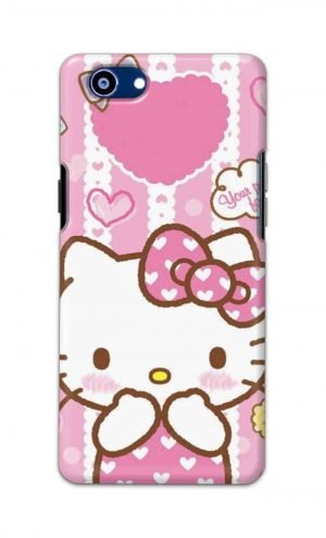 For Realme 1 Printed Mobile Case Back Cover Pouch (Hello Kitty Pink)