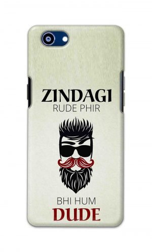 For Realme 1 Printed Mobile Case Back Cover Pouch (Jindagi Rude Fir Bhi Hum Dude)