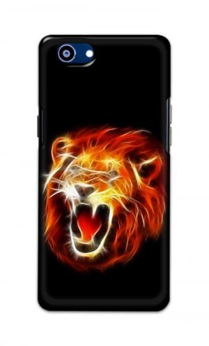 For Realme 1 Printed Mobile Case Back Cover Pouch (Lion Fire)