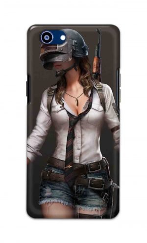 For Realme 1 Printed Mobile Case Back Cover Pouch (Pubg Girl)