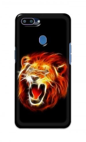 For Realme 2 Printed Mobile Case Back Cover Pouch (Lion Fire)