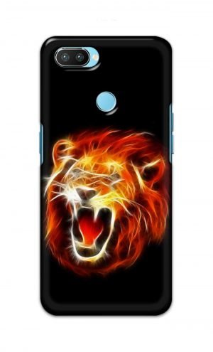 For Realme 2 Pro Printed Mobile Case Back Cover Pouch (Lion Fire)