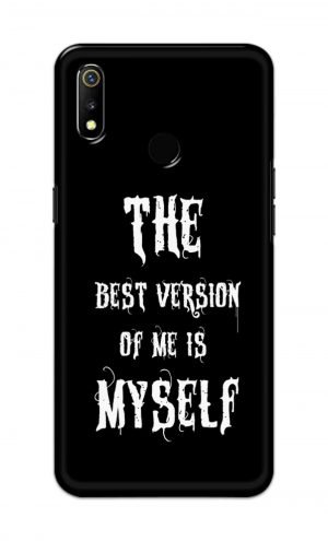 For Realme 3 Printed Mobile Case Back Cover Pouch (The Best Version Of Me)