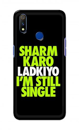 For Realme 3i Printed Mobile Case Back Cover Pouch (Sharm Karo Ladkiyon)