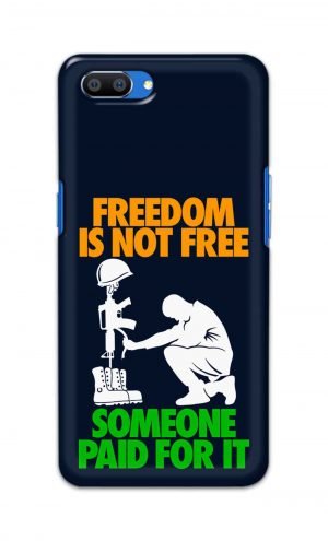For Realme C1 Printed Mobile Case Back Cover Pouch (Freedom Is Not Free)