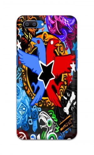 For Realme C1 Printed Mobile Case Back Cover Pouch (Colorful Eagle)