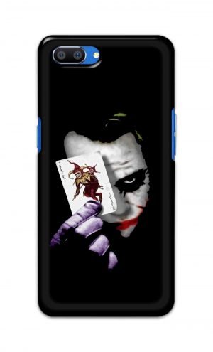 For Realme C1 Printed Mobile Case Back Cover Pouch (Joker Card In Hand)