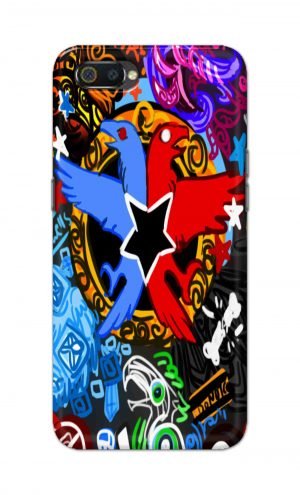 For Realme C2 Printed Mobile Case Back Cover Pouch (Colorful Eagle)