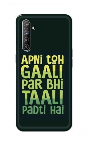 For Realme X2 Printed Mobile Case Back Cover Pouch (Apni To Gaali Par Bhi)