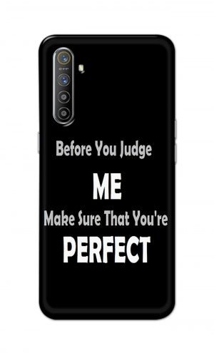 For Realme X2 Printed Mobile Case Back Cover Pouch (Before You Judge Me)