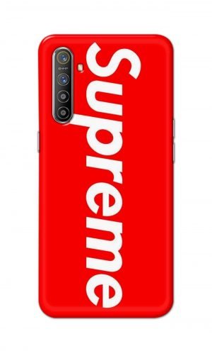 For Realme X2 Printed Mobile Case Back Cover Pouch (Supreme Red)