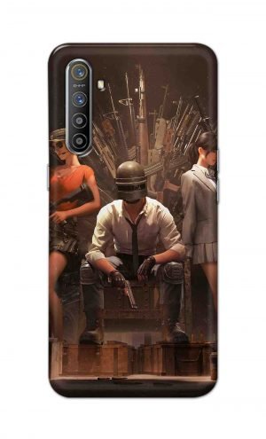 For Realme X2 Printed Mobile Case Back Cover Pouch (Pubg Sitting)