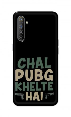 For Realme X2 Printed Mobile Case Back Cover Pouch (Pubg Khelte Hain)