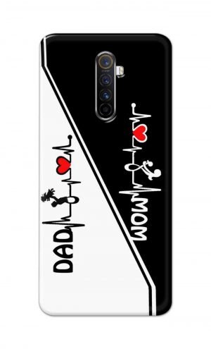 For Realme X2 Pro Printed Mobile Case Back Cover Pouch (Mom Dad)