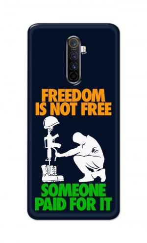 For Realme X2 Pro Printed Mobile Case Back Cover Pouch (Freedom Is Not Free)