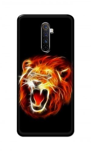 For Realme X2 Pro Printed Mobile Case Back Cover Pouch (Lion Fire)