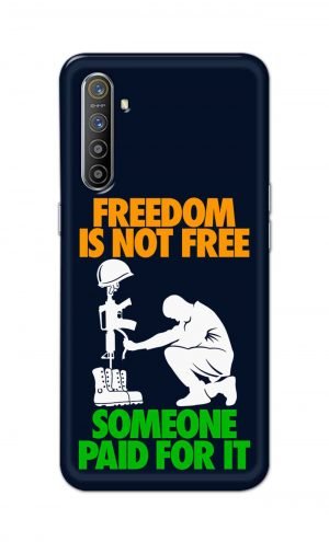 For Realme XT Printed Mobile Case Back Cover Pouch (Freedom Is Not Free)