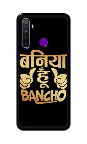 For Realme 5 Printed Mobile Case Back Cover Pouch (Baniya Hoon)