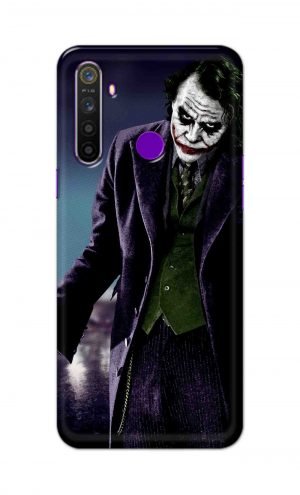 For Realme 5 Printed Mobile Case Back Cover Pouch (Joker Standing)